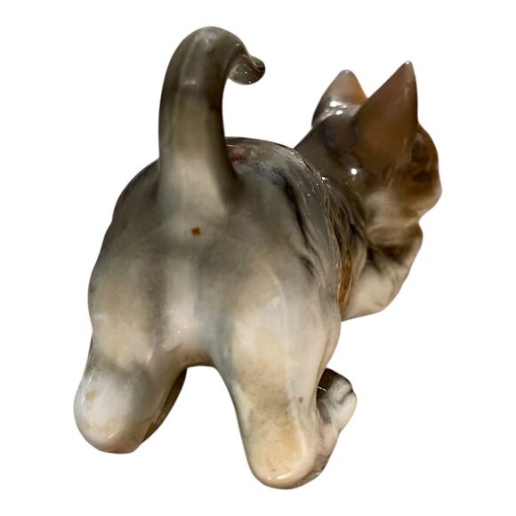 Charming Vintage 1980's Andrea By Sadek Ceramic/Porcelain Tabby Kitten Figurine - Picture 10 of 11